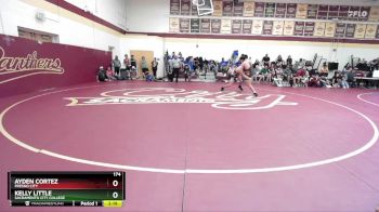 174 lbs Cons. Round 4 - Ayden Cortez, Fresno City vs Kelly Little, Sacramento City College