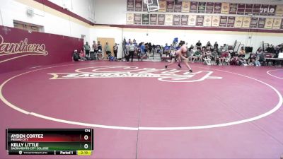 174 lbs Cons. Round 4 - Ayden Cortez, Fresno City vs Kelly Little, Sacramento City College