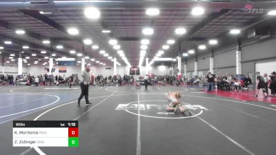 90 lbs Rr Rnd 2 - Kai Moritomo, Prescott Valley Bighorns vs Zade Zollinger, Grindhouse WC