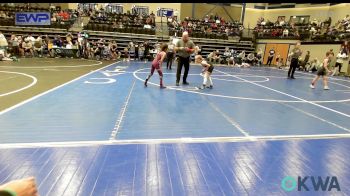 58 lbs Rr Rnd 5 - Juliette Rosas 2, OKC Saints Wrestling vs Sadie Baker, Mannford Pirate Youth Wrestling