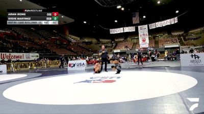 Cadet Boys Lower - 120 lbs Cons. Round 5 - Steve Martinez, Righetti High School Wrestling vs Aidan Jeong, Castro Valley High School Wrestling