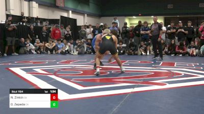 144 lbs Semifinal - Nikade Zinkin, CA vs Daniel Zepeda, CA