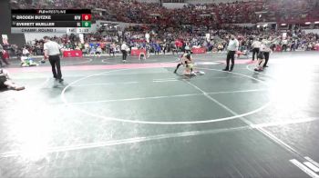 105 lbs Champ. Round 1 - Broden Butzke, Neenah Youth Wrestling vs Everett Mueller, Random Lake
