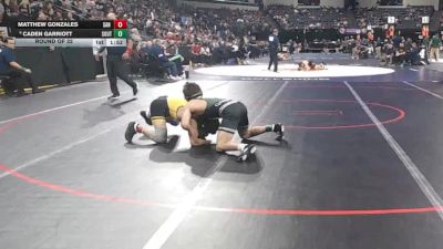 126 lbs Round Of 32 - Matthew Gonzales, San Fernando (LA) vs Caden Garriott, South Torrance (SS)
