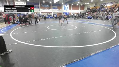 138 lbs Champ. Round 2 - River Valdez, Thousand Oaks vs Fares Nofal, Corona Del Mar