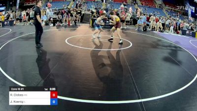 106 lbs Cons 16 #1 - Ryker Clobes, MN vs Jack Koenig, IL