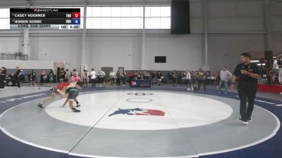 106 lbs Cons. Sub-semis - Casey Koerner, Tiger Wrestling Club vs Jensen Sosbe, Southport Wrestling Club