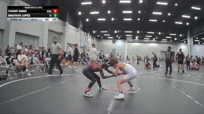 72 lbs Round 5 (8 Team) - Champ Gibbs, Backyard Brawlers Gold vs Braydon Lopez, Takedown Elite