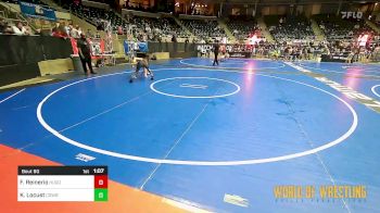 90 lbs 5th Place - Fynn Reinerio, Hugoton Wrestling Club vs Kiah Locust, Cowboy Wrestling Club