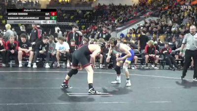 132 lbs Quarterfinal - Jayden Rinken, Nashua-Plainfield vs Kanaan Delagardelle, Don Bosco