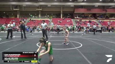 70 lbs 3rd Place Match - Sam Hunsperger, Wildcat Wrestling Club vs Nolan Nelson, Derby Wrestling Club