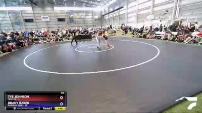 113 lbs Quarters & 1st Wb (16 Team) - Tye Johnson, TEAM NC vs Brady Baker, Michigan Blue