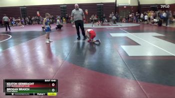 PW-12 lbs Quarterfinal - Keaton Gerbracht, East Buchanan Mat Club vs Brogan Brasch, Team Bosco