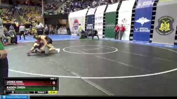 160 lbs Cons. Round 2 - James King, El Dorado Springs vs Kaden Owen, Trenton
