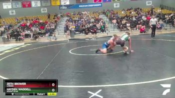 141 lbs Quarterfinal - Zeth Brower, Lander vs Hayden Waddell, Mount Olive