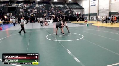 285 lbs Champ. Round 1 - Griffin LaRue, Otero Junior College vs Orion Parker, Iowa Western Community College