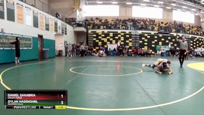 157 lbs Champ. Round 1 - Dylan Hasenohrl, OLMSTED FALLS vs Daniel Sanabria, VALLEY FORGE