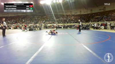 B4A-106 lbs Quarterfinal - Dylan Renna, Weatherford vs Baylor Pugh, Cache
