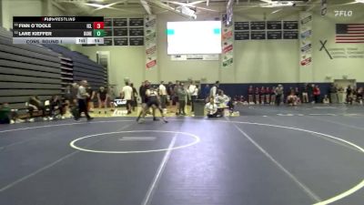 150 lbs Cons. Round 1 - Lane Kieffer, Dubuque Hempstead vs Finn O`Toole, Iowa City, Liberty