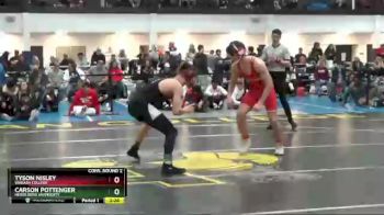 157 lbs Cons. Round 2 - Tyson Nisley, Wabash College vs Carson Pottenger, Heidelberg University