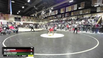 126 lbs Champ. Round 3 - Ricardo Ponce, Redlands East Valley vs Nic Brockson, Fallbrook