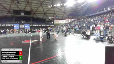 49 lbs Champ. Rd Of 32 - Ellisiyah Meehan, Relentless Wrestling vs Oaken Lorance, Team Real Life Wrestling