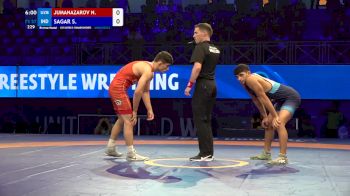 57 kg Final 3-5 - Nodirbek Jumanazarov, Uzbekistan vs Sagar Sagar, India