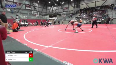 155 lbs Semifinal - Jayden Wilson, KIPP TULSA vs Kade Runk, Sperry Wrestling Club