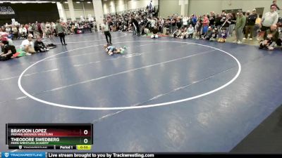 63 lbs Quarterfinal - Theodore Swedberg, Moen Wrestling Academy vs Braydon Lopez, Proving Grounds Wrestling