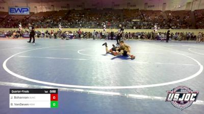 85 lbs Quarterfinal - Jacob Bohannan, Duncan Demon Wrestling vs Brooks VanDeven, Mustang Bronco Wrestling Club