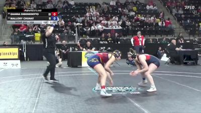 138 lbs Cons. Round 1 - Gianna Dibenedetto, Emmanuel University vs Mallory Chunat, Hiram