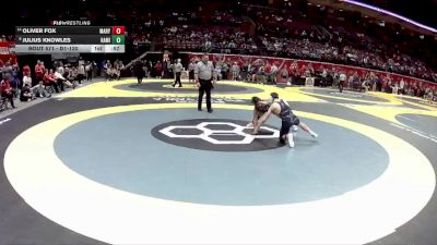 D1-120 lbs Cons. Round 1 - Oliver Fox, Marysville vs Julius Knowles, Hamilton