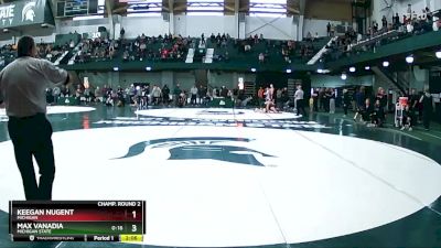 285 lbs Quarterfinal - Max Vanadia, Michigan State vs Keegan Nugent, Michigan