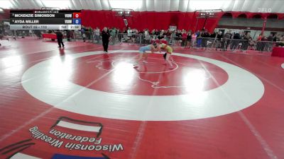 110 lbs Round 3 - McKenzie Simonson, Victory School Of Wrestling vs Ayda Miller, Victory School Of Wrestling