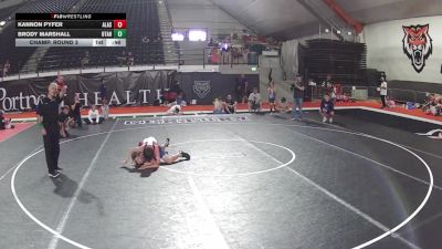 117 lbs Champ. Round 3 - Kannon Pyfer, Alaska vs Brody Marshall, Utah