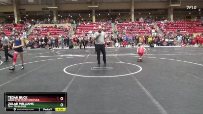 90 lbs Champ. Round 1 - Tegan Buck, Wellington Youth Wrestling vs Zolah Williams, TEAM GRINDHOUSE