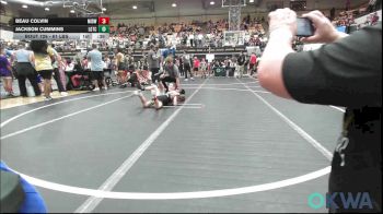 61 lbs Consi Of 8 #2 - Beau Colvin, Midwest City Bombers Youth Wrestling Club vs Jackson Cummins, Lone Grove Takedown Club