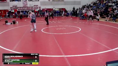 127 lbs Semifinal - Adam Devlaeminck, Minneota vs Wyatt Novitzki, Holdingford