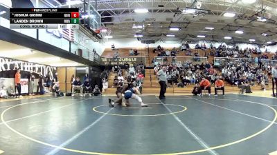 132 lbs Cons. Round 3 - Landen Brown, Washington (Massillon) vs Joshua Grimm, North Ridgeville