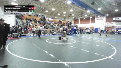 120 lbs Cons. Round 2 - Jacob Valdez, Grand Terrace vs Nathan Ramirez, San Dimas