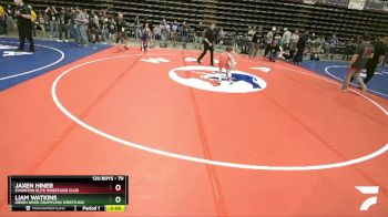 70 lbs Cons. Round 2 - Liam Watkins, Green River Grapplers Wrestling vs Jaxen Hiner, Evanston Elite Wrestling Club