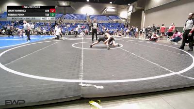 100 lbs Quarterfinal - Liam Ramirez, Cyclone Youth Wrestling vs Ferris Funk, TEAM CONQUER