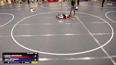 106 lbs Round 4 - Logan Gregerson, Minnesota vs Jack Grygelko, APEX WRESTLING