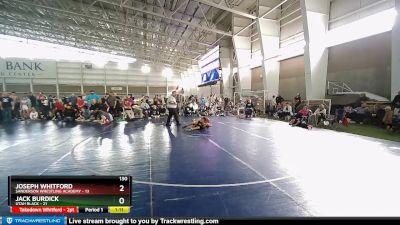 130 lbs Semis & Wb (16 Team) - Joseph Whitford, Sanderson Wrestling Academy vs Jack Burdick, Utah Black