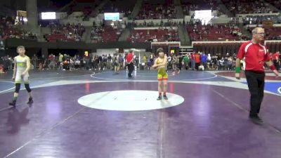 90 lbs Cons. Round 4 - Quort Beardsley, Miles City Wrestling Club vs Carson Peebles, Upper Valley Aces