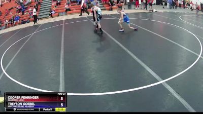 74 lbs Round 1 - Treyson Goebel, MWC Wrestling Academy vs Cooper Fehringer, Clarkson Leigh