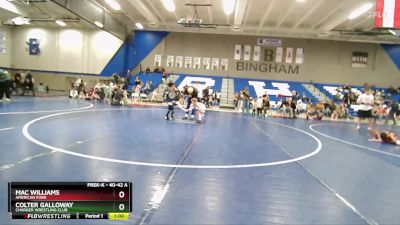 40-42 A Round 1 - Colter Galloway, Charger Wrestling Club vs Mac Williams, American Fork