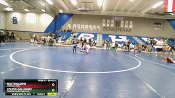 40-42 A Round 1 - Colter Galloway, Charger Wrestling Club vs Mac Williams, American Fork