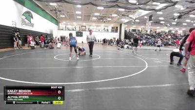 120 lbs Semifinal - Kailey Benson, Spartan Wrestling Club vs Alyvia Myers, Overland Park