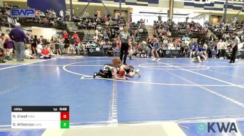 46 lbs Semifinal - Nolan Elwell, Mustang Bronco Wrestling Club vs Broox Wilkerson, Carl Albert Little League